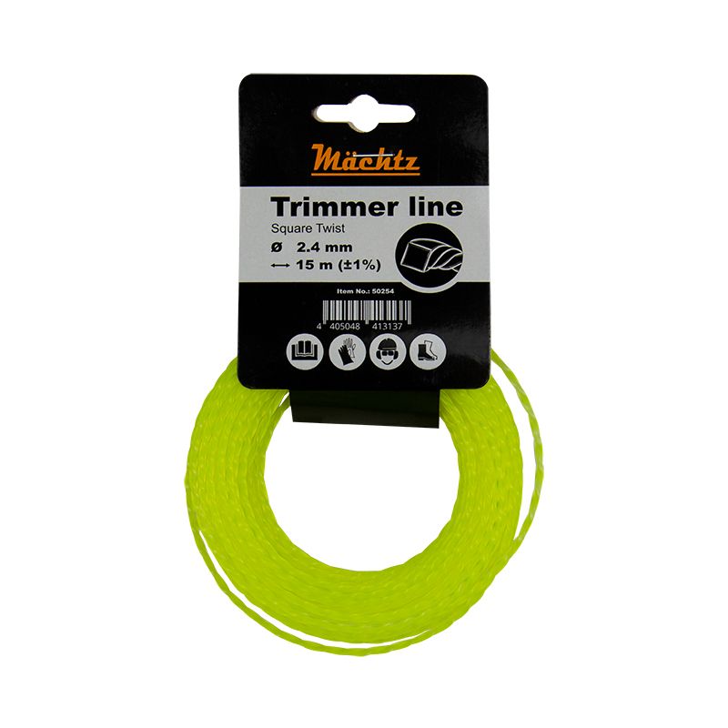 Ліска для тримерів Mächtz "Кручений квадрат" 2,4 мм 15 м
