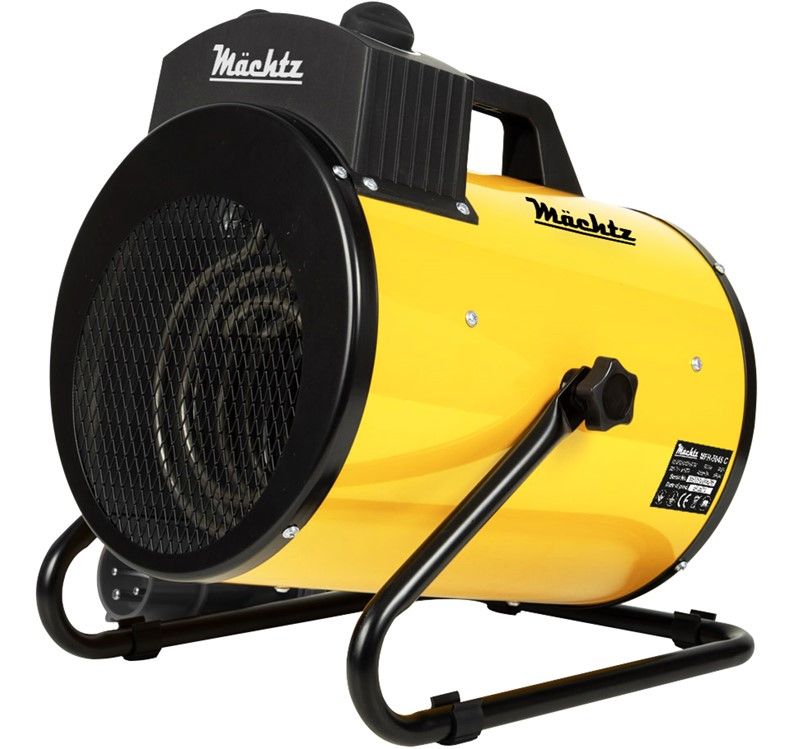 Тепловая пушка Machtz с металлическим корпусом и черной ручкой