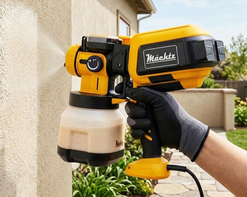 Майстер працює фарбопультом