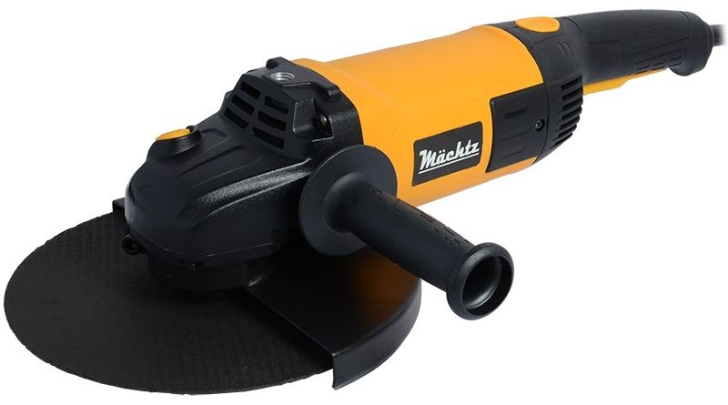 Черно-желтая угловая шлифмашина с ручкой