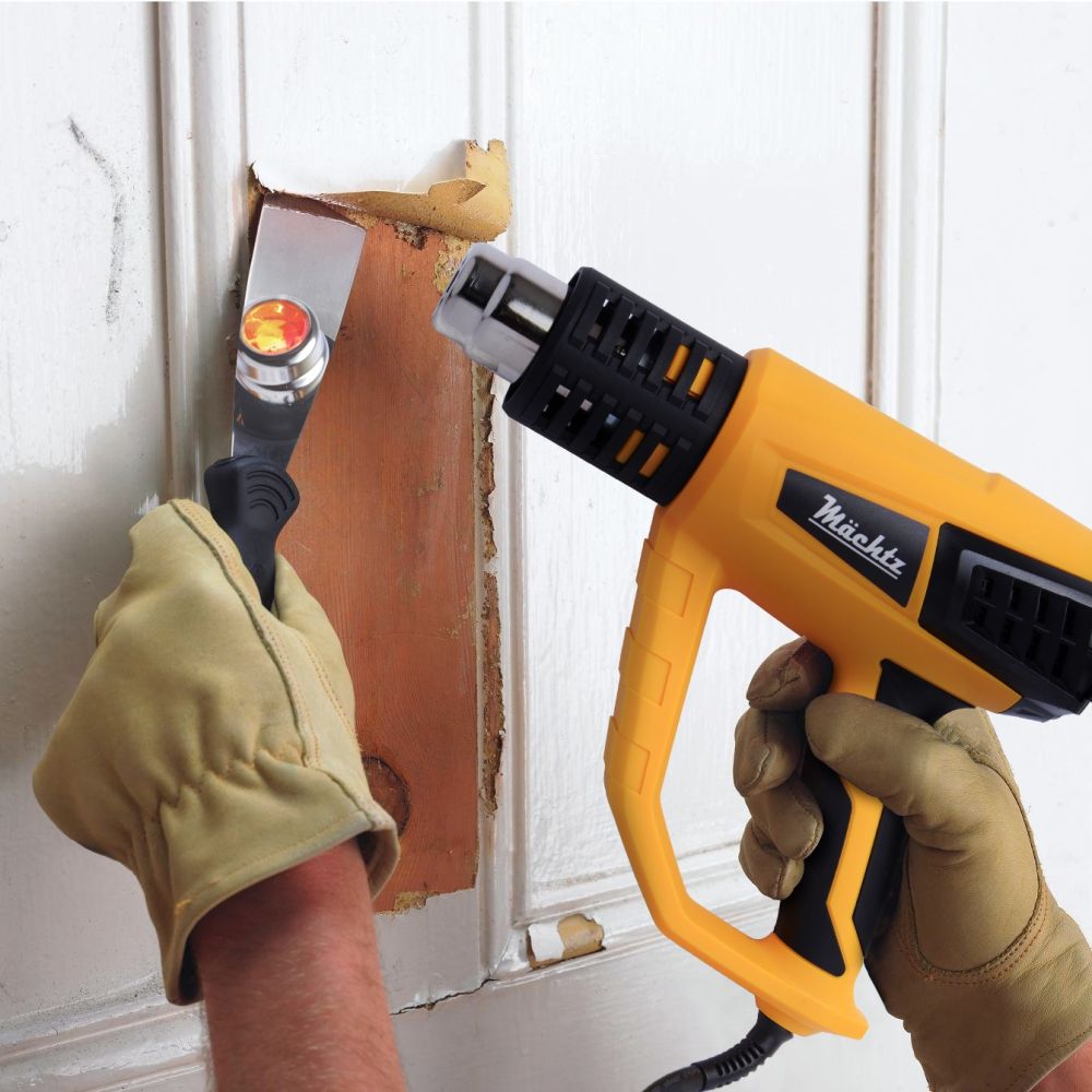 Зняття фарби будівельним феном