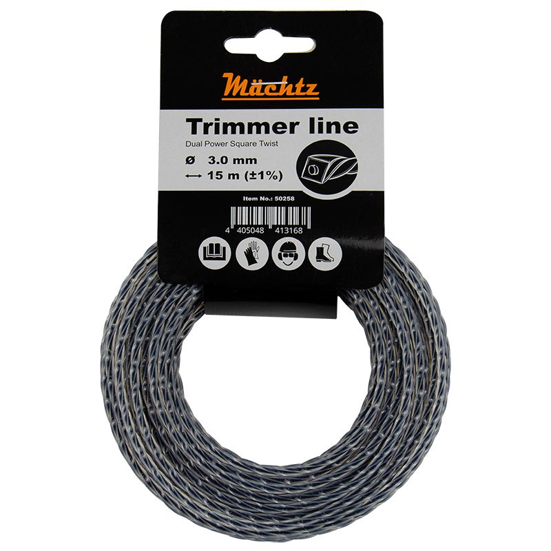 Ліска для тримерів Mächtz "Кручений квадрат з кордом" 3,0 мм 15 м