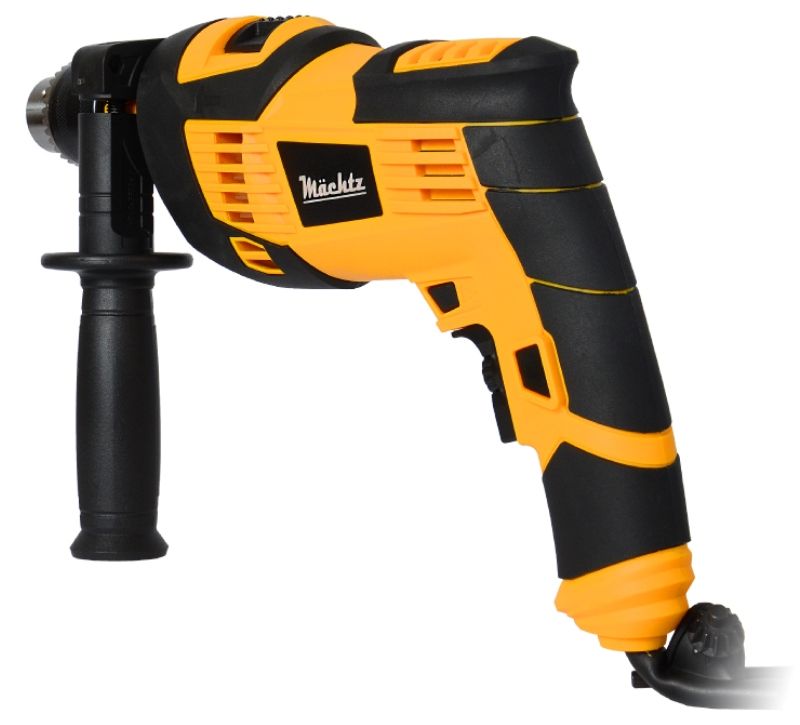 Електродриль на білому фоні