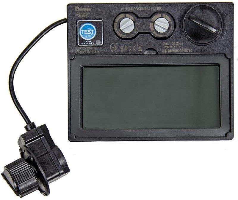 Світлофільтр для зварювальної маски з регуляторами