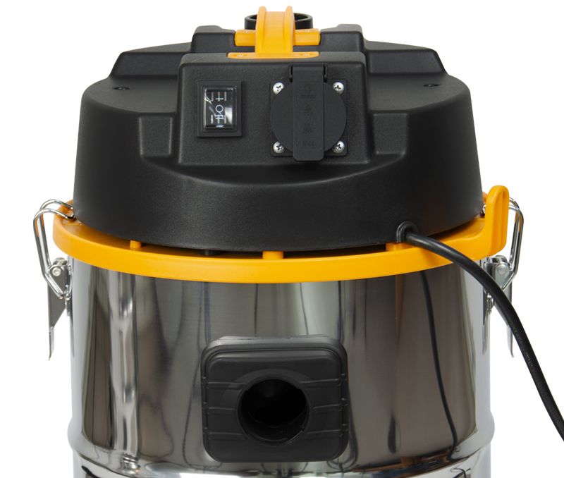 Верх будівельного пилососа з розеткою