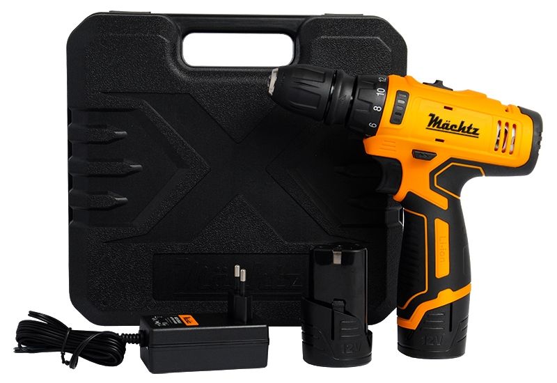 Комплектация аккумуляторного шуруповерта Machtz MCD-12HQ-Li