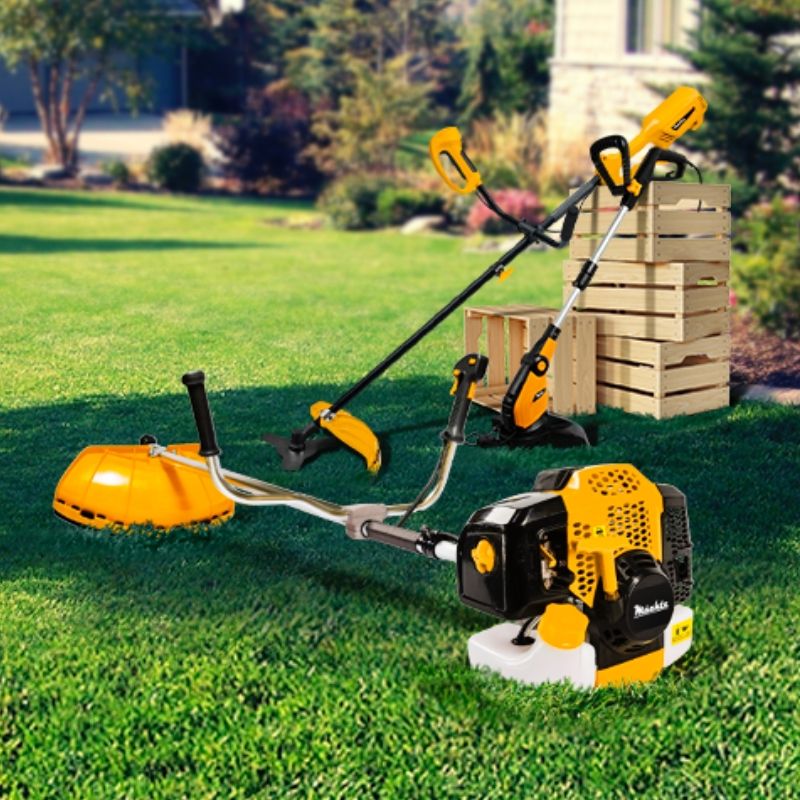 Два тримери та мотокоса Mächtz на ділянці