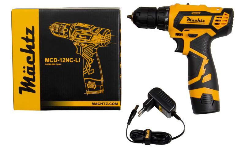 Комплектация аккумуляторного шуруповерта Machtz MCD-12NC-Li