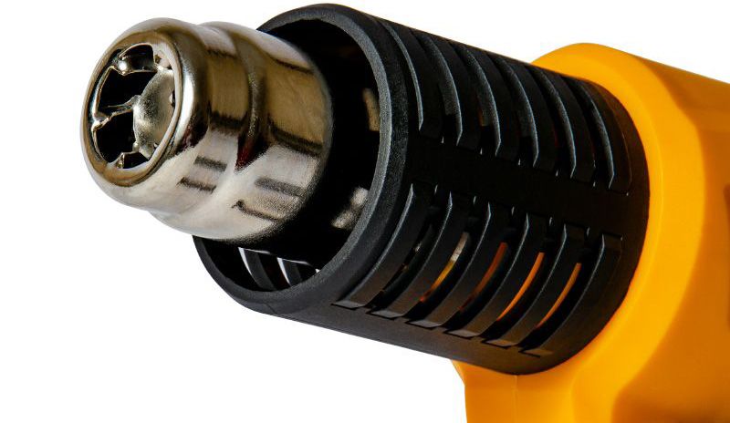 Насадка будівельного фена крупним планом