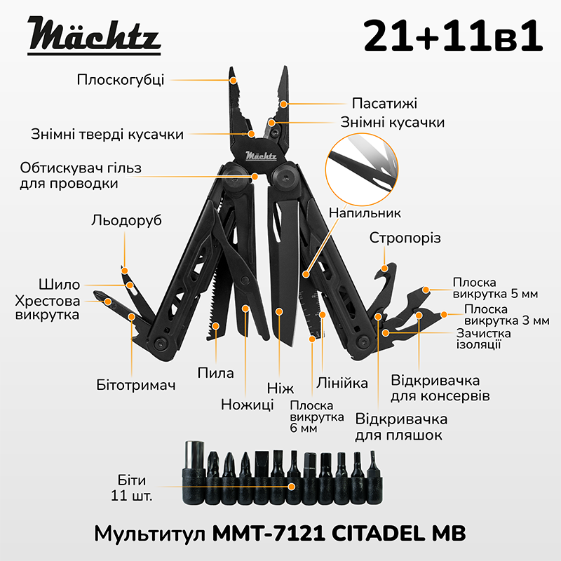 Мультитул Mächtz MMT-7121 CITADEL 21+11в1