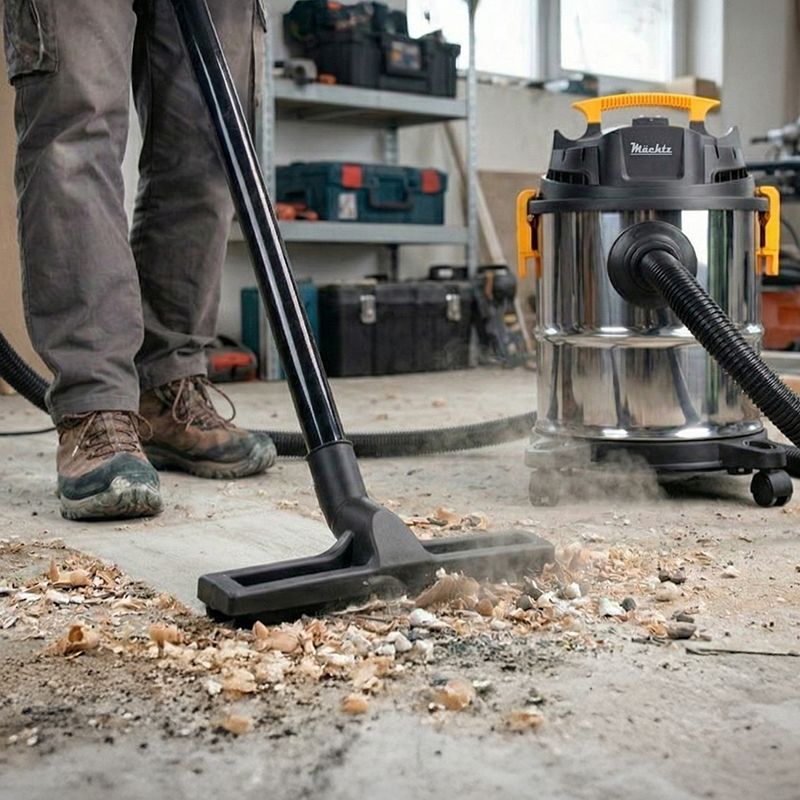 Строительный пылесос в помещении