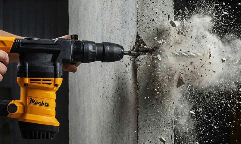 Насадка для перфоратора крупным планом