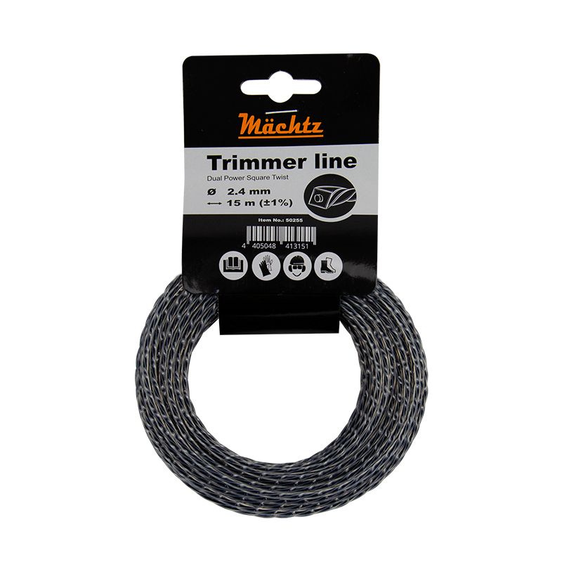 Ліска для тримерів Mächtz "Кручений квадрат з кордом" 2,4 мм 15 м