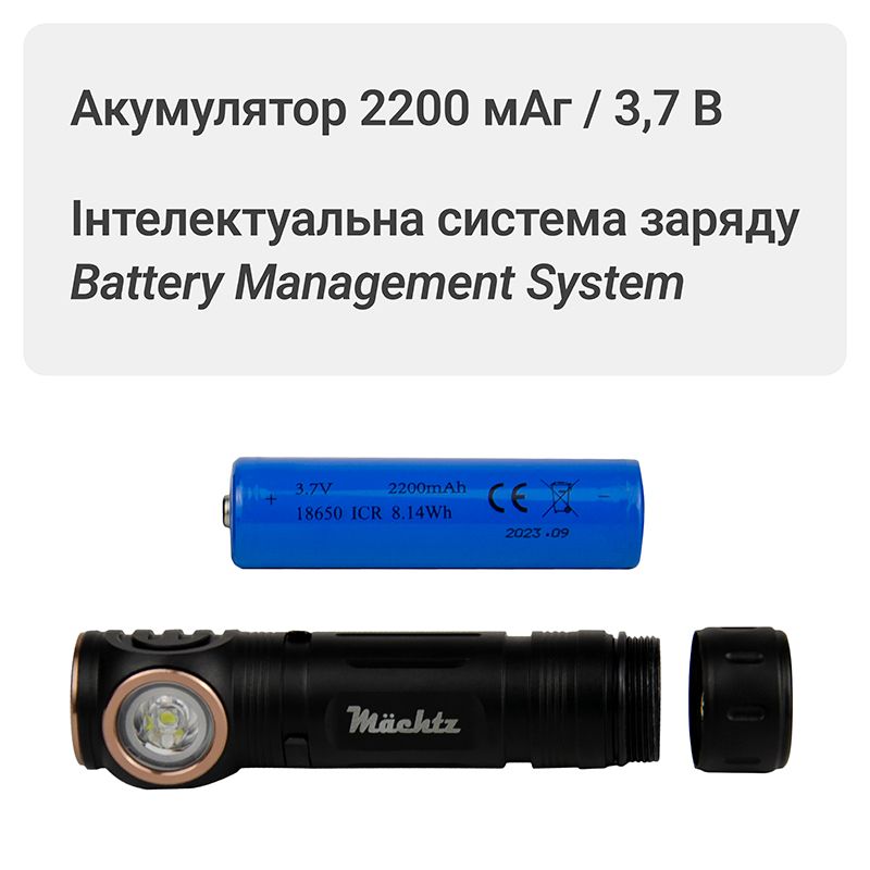 Ліхтар налобний світлодіодний Mächtz MHL-2208 M