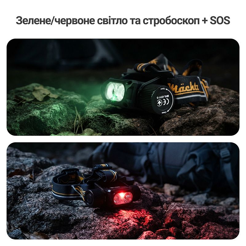 Ліхтар налобний світлодіодний Mächtz MHL-2211 G