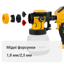 Краскопульт аккумуляторный Mächtz MSG-M2050 C+АКБ 2.0А·г+ЗУ 1.5А