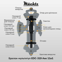 Брелок-мультитул Mächtz EDC-319 Axe 11в1