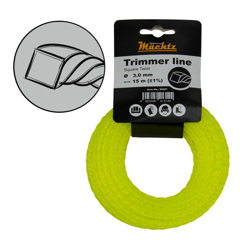 Ліска для тримерів Mächtz "Кручений квадрат" 3,0 мм 15 м