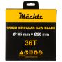 Диск пиляльний по дереву Mächtz 185x20x36T