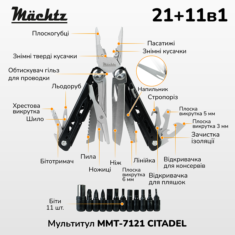 Мультитул Mächtz MMT-7121 CITADEL 21+11в1