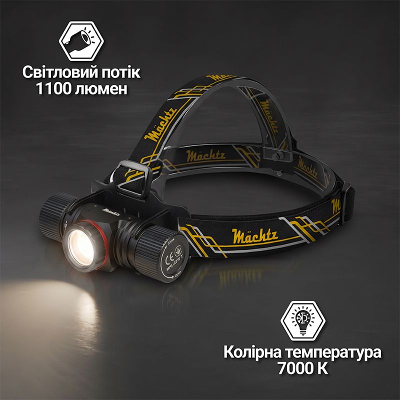 Фонарь налобный светодиодный Mächtz MHL-2210 T