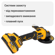Болгарка аккумуляторная бесщеточная Mächtz MAG-M2050 N+2АКБ 4.0А·ч+ЗУ 4.0А+Сумка