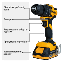 Шуруповерт аккумуляторный бесщеточный Mächtz MCD-M2060 H+2АКБ 2.0А·ч+ЗУ 1.5А+Сумка