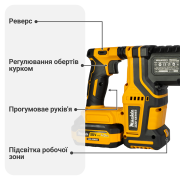 Перфоратор аккумуляторный бесщеточный Mächtz MRH-M2050 G+2АКБ 4.0А·ч+ЗУ 4.0А+Сумка